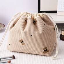 One Bear-Patterned Drawstring Makeup Bag, Large Capacity Drawstring Makeup Bag, Multi-Functional Storage Bag. Also Includes A Toiletry Bag, Coin Purse, Square Makeup Bag, Large Capacity Travel Bag, Skincare Bag,Toiletry Organizer,And Travel Essential - Multicolor - View 17