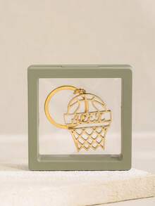 1 Peça Chaveiro Personalizado - Chaveiro de Design de Sorvete de Esmalte Fofo, Chaveiro de Aço Inoxidável, Nome Personalizado, Presente de Formatura/Aniversário/Dia da Mãe/Halloween/Natal para Menino e Menina, Novidade 2025