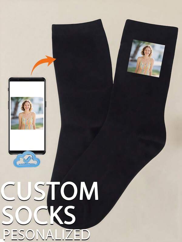 A Pair Of Women's Custom Personalized Socks – Abundant Color, Photo & Style Choices, Ideal For Making One-Of-A-Kind Gifts For Family, Friends And Loved Ones (A Special Custom Discovery)