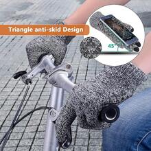 Guantes de Invierno Con Pantalla Táctil Antideslizante Para Hombre y Mujer - Tejidos Con Interior de Forro Polar - gris - Ver 7