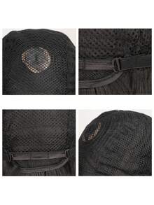 Parrucca nera da anime con frangia - resistente al calore, stile corto e dritto per cosplay e uso quotidiano