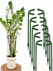 2/4/6 ESTANTERÍA APILABLE DE SOPORTE PARA PLANTAS - Estantería de plástico duradero con enrejado para uso en interiores y exteriores, excelente para enredaderas, rosas, verduras - Ideal para patios, jardines, porches, balcones, accesorios para plantas, plantas en macetas, enrejado de trepa DIY, para colocarlos