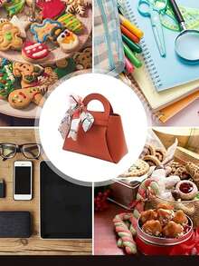 1/5/10/20pcs High Quality Leather Gift Bags With Bow, Candy Boxes, Ribbon Boxes, Candy Bags, Party Gift Bags, Mini Pouches, Jewelry Packaging Boxes, Leather Boxes, Suitable For Various Occasions And Events