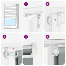 Tenda a rullo zebrata nera 75x100 cm Larghezza tessuto 70,9 cm Poliestere