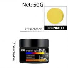 Automotive Interior Care Cream - Gloss Color Enhancer, Nano Coating Wax For Tires, Steering Wheel, Dashboard, Etc., Plastic Repair Paste