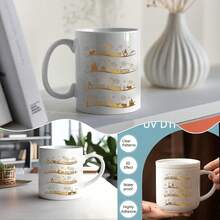 4pcs Golden German Positive Quote Stickers Theme Rub On Transfer Stickers Decals Set - Motivational Sayings Transfer Paper For Furniture, Glass, Easy Apply DIY Home & Life Inspired - Multicolor - View 3