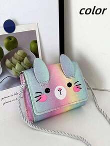 This Brand New MINI Cute Mini Crossbody Bag Features An Adorable Cartoon Cat Design. It Is A Casual Crossbody Bag, Very Suitable For Children, And Can Also Be Used As A Small Coin Purse, Travel Handbag/Wallet, Making It An Ideal Choice For Girls. It Is A Perfect Gift For Girls, Especially Suitable For Valentine's Day Or New Year. - Hot Pink - View 3