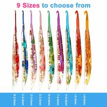 3pcs Floral Pattern Transparent Multicolor Crochet Hook Set, Comfortable Grip, Suitable For DIY Knitting Supplies, Sweaters, Hats And Other Handmade Knitting Projects, Perfect Christmas Gift, Gift For Mom - Multicolor - View 5