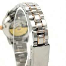 Orient 日本东方双狮手表女款自动机械女表小表盘珍珠贝母东方星表珍珠贝母数字刻度/金色钢带 WZ0401NR