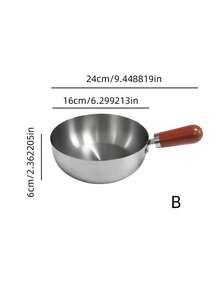 1pc Stainless Steel Cooking Pot, Household Noodle Pot, Kitchen Tool, Chocolate Melting Pot, Butter Pot, Mini Soup Pot