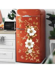 1 件墙贴金色罂粟蝴蝶装饰贴纸 PVC 贴纸可移除自粘易撕贴纸家居装饰让您的生活焕然一新节日装饰贴纸生日毕业礼物墙壁装饰房间装饰