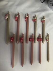 1 szt./5 szt./10 szt./zestaw losowo kolorowych elastycznych artykułów piśmienniczych, urocze, giętkie, kolorowe długopisy z gestami dłoni, artykuły dla studentów