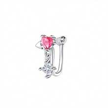 Fashion Non-Piercing U-Shaped Nose Clip With Synthetic  Butterfly Heart Nose Ring Fake Nose Jewelry Piercing Jewelry Set Suitable For Women - 風格-5 - 查看 1