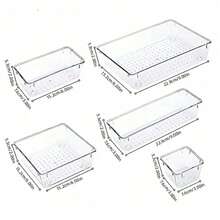 1/16/25 صندوق منظم مستحضرات التجميل للأدراج، صناديق تخزين مستحضرات العناية بالبشرة على سطح الخزانة، مجموعة منظمات أدراج بلاستيكية شفافة قابلة للتركيب، صناديق تنظيم خزانة المكياج الشفافة، صناديق تخزين أنيقة، منظمات وصناديق تخزين لأدراج المكتب، مناسبة لمستحضرات التجميل والمجوهرات والأدوات الصغيرة في المطبخ والنوم والحمام والمكتب وديكور أدراج المكتب