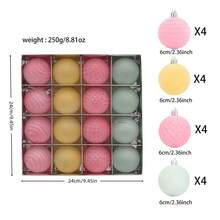 16pcs/Box New Velvet Christmas Balls, Shatterproof Christmas Tree Hanging Ornaments, Holiday Party Decor Balls Home Decor Christmas Decorations Room Decor Winter Christmas Decorations Home Christmas Gifts Christmas Decor