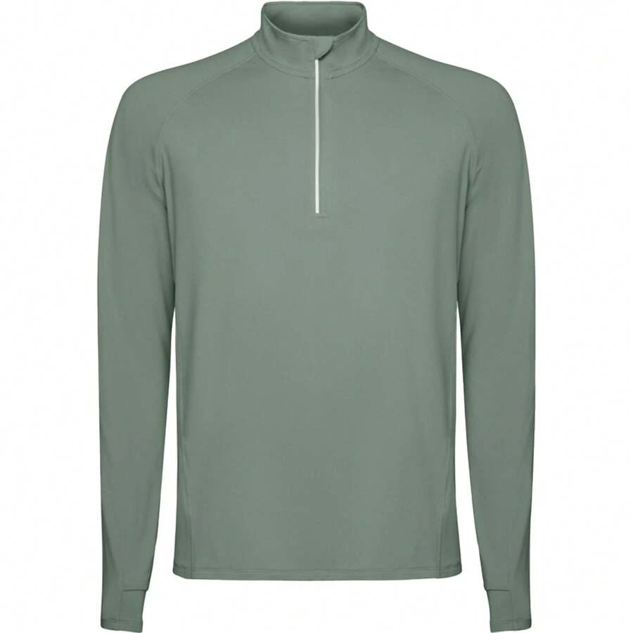 Roly Mens Estambul Quarter Zip LongSleeved Sweatshirt (Laurel Green) - Green - View 1
