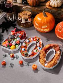 1pc White 26 Alphabet & 0-9 Number Shaped Paper Tray, Handmade Creative Box, For Wedding Party Supplies, Fillable Cake, Chocolate, Candy, Flowers And Fruit, Suitable For Holiday Parties, Graduation Ceremony, Wedding, Babyshower, Anniversary, Christmas, Valentine's Day, New Year, Birthday Party Decorations And Photography Props - Multicolor - View 6