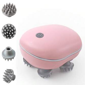 便携式充电头部按摩器，无线电动头皮按摩器，可拆卸按摩爪，3 种模式，头部、背部、腿部个人按摩器，宠物按摩器，父亲节礼物