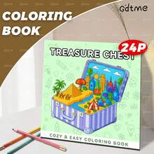 1 Libro para colorear creativo de papel talla grande grueso y mejorado, 24 páginas de 7.9X7.9 pulgadas para adultos, con diseño exquisito, para mejorar la atención, alejarse de los teléfonos, inspirar la creatividad, pasar tiempo dibujando y pintando en un libro de arte. - Plantas y flores sencillas - Ver 15