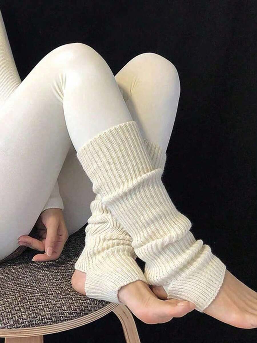 1 双女士黑白灰三色马镫式腿套，芭蕾/拉丁风格，百搭修身针织腿套，适合春、秋、冬三季穿着，是感恩节和圣诞节的完美礼物。