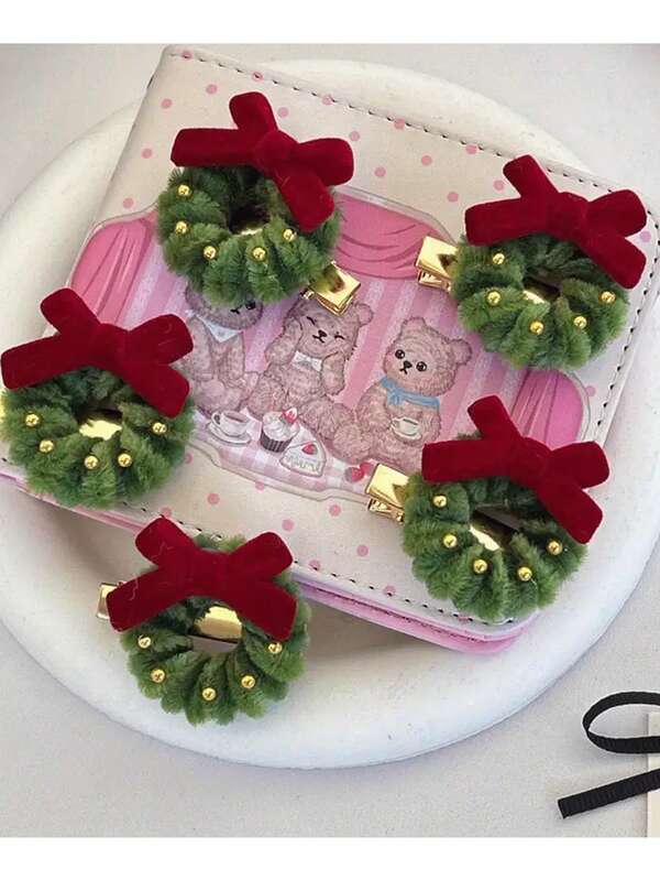 1 قطعة مشبك شعر لعيد الميلاد، اكسسوار شعر بشكل فراشة لأجواء عيد الميلاد، مشبك شعر مميز وممتع، هدية عيد الميلاد، مشبك شعر زخرفي، مناسب لاكسسوارات الشعر في الحفلات والمناسبات، اكسسوارات جميلة، مشابك شعر