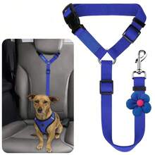 1pc Dog Safety Seat Belt, For Securing Pets During Car Travel, Pet Leash, Dog Car Safety Harness, Dog Car Seat Cover, Pet Car Seat - Multicolor - View 7