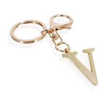 1 Stück hochwertiger und eleganter Schlüsselanhänger mit Goldbuchstaben, dreidimensionaler Anhänger mit Buchstaben A-Z, stilvoller Schlüsselanhänger aus Legierung, Charm für Tasche, Rucksack, Autoschlüssel, perfektes Accessoire für den täglichen Gebrauch von Frauen, tolles Geschenk für Paare, klassischer und einfacher Schlüsselanhänger, Dekoration, Taschenzubehör, geeignet als Geschenk für Freunde, Familie, Paare, Freundinnen, wichtige Geschenke, Urlaubssouvenirs