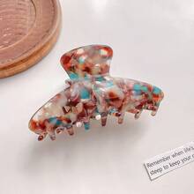 1pc Casual Acetate Hair Claw Clip, Sweet Retro Tortoiseshell Color, Suitable For Beach, Street, Travel, Party, Vacation, All Seasons Winter Hair Accessories Fashion Hair Clutch Eleg Hair Clips