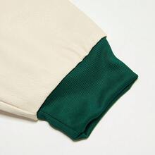 Adidas Chaqueta de béisbol casual y holgada con bloques de color para niño preadolescente, otoño