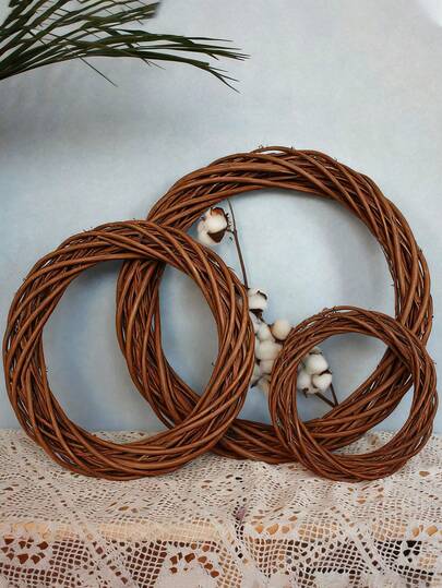 Guirlanda de Natal de vime, guirlanda de Natal de vime, guirlanda de salgueiro, decoração de porta e janela para festival de casamento, arranjo de flores decorativo, artesanato em vime feito à mão, guirlanda de vime faça você mesmo com textura de madeira, adequada para guirlanda artificial, casa, casamento, aniversário, festa, decoração de fundo, Natal, ano novo, guirlanda