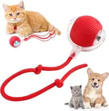 Pelota Interactiva para Gatos y Perros con Giro Automático 360 ° , Juguete Inteligente Que Rueda Solo con Sensor Táctil, Recargable USB, Ideal para Mascotas de Todas Las Edades y Razas - 1 - Ver 1