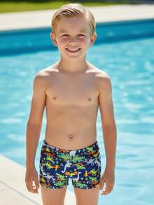 Sunga Infantil Box Verão Estampado Praia Piscina Meninos Sunga Box - Azul Royal - Visão 7