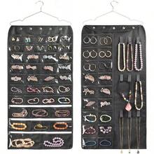Hanging Jewelry Organizer, Accessories Organizer, 80 Pocket Organizer Holding JewelriesBeige