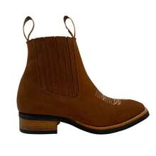 Bota Para Hombre al Estilo Charro de Piel con Bordado Clásico Todo el Año  Cowboy    Empalme    Fiesta  Exterior    todo el año - Oro - Ver 2