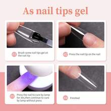 1/2/3pcs 15ml/0.51oz Nail Glue, Nail Adhesive Brush Suitable For Press-On Nails, Nail Tips And Fake Nails, Super Strong Nail Glue, Long-Lasting, Acrylic Nail Gel Glue, Requires UV/LED Lamp
