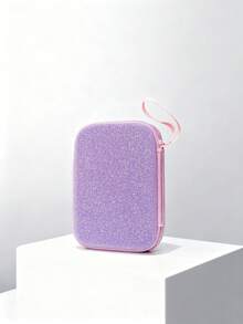 Glitzer Großraum Datenkabel Aufbewahrungstasche, Kopfhörer Ladekabel Organizer, tragbare stoßfeste Reißverschluss Schutzhülle, Kabel Management elektronischer Organizer wasserdicht für Reisen für Technik für Frauen für Männer