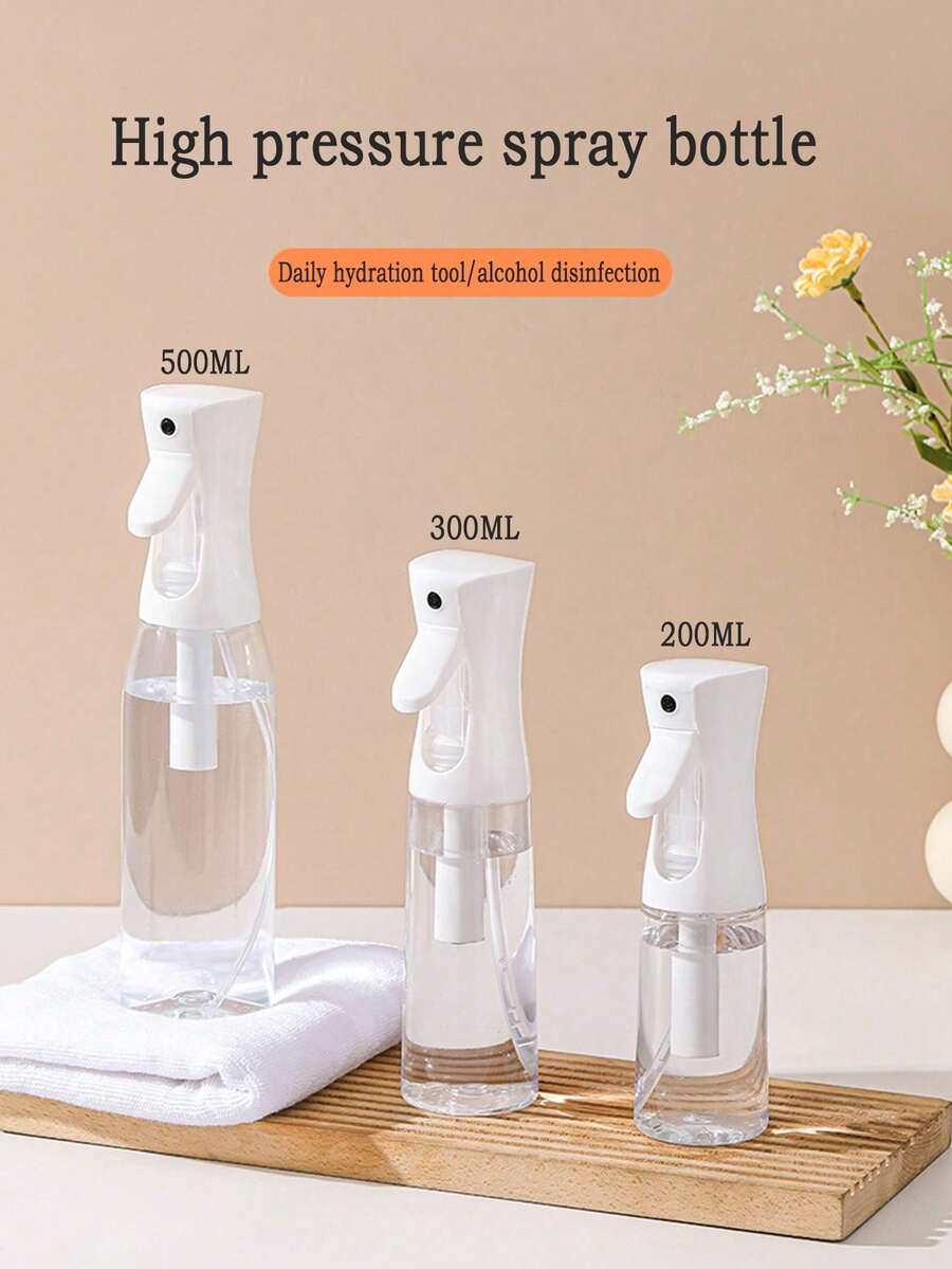 1 pièce de bouteille de vaporisation continue haute pression (200 ml/300 ml), bouteille de taille voyage, convenant pour vaporiser de l'eau sur les cheveux et le visage, le jardinage, les soins capillaires, avec un vaporisateur à brouillard fin et une vaporisation à pression. Applicable pour la cuisson de barbecue en extérieur, rechargeable, convenant pour la rentrée scolaire et servant d'accessoire de voyage essentiel ainsi que d'accessoire capillaire pour femmes.