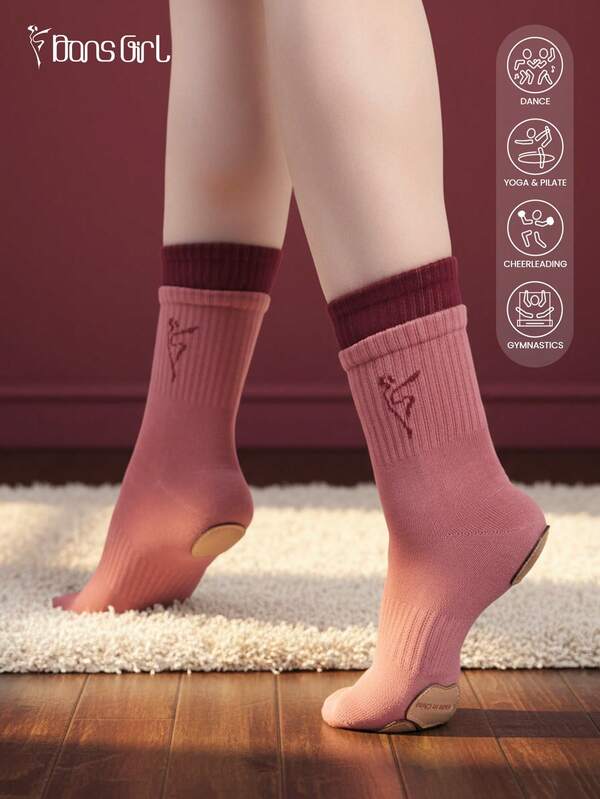 DonsGirl 1 par de calcetines de danza profesionales y modernos antideslizantes de DonsGirl, calcetines de yoga, calcetines de Pilates, calcetines deportivos de danza