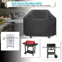 Capa para Churrasqueira ao Ar Livre, Capa para Churrasqueira Resistente, Capa para Churrasqueira BBQ, Capa de Proteção para Churrasqueira ao Ar Livre - À Prova d'Água e Resistente às Intempéries, À Prova de Poeira, Resistente ao Calor, Fácil de Armazenar com Design de Fechamento Ajustável, Resistente aos Raios UV, Resistente a Rasgos, Fácil de Usar, Fácil de Limpar, Adequada para Fogão a Gás, Fogão a Carvão, Pellet - Para Uso ao Ar Livre, Pátio, Camping