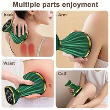 HUZYI 1pc Electric Smart Cupping Machine Back Massager Full Body Massage Instrument Gua Sha Tool With 9 Level Heating & Strength USB Type-C Charging 1200mAh Lithium Battery