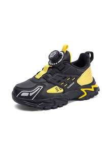 Spring/Summer Youth Sneakers Stylish Cool Running Shoes Boys Sports Shoes Spring And Autumn Leather Sneakers - Yellow - View 7