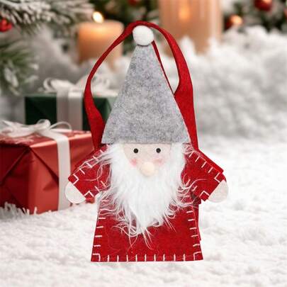 Christmas Treat Bags With Handles Santa/Snowman/Reindeer Apple Bags Holiday Candy Bags For Kids Adults, Home Decor