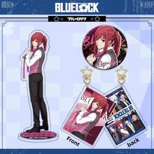 Set limitado de insignia, soporte acrílico y llavero de Blue Lock, con diseños de Bachira, Reo, Chigiri, Nagi, Isagi, Sae. Ideal para mochila, escritorio, decoración de automóvil, coleccionable de anime, regalo de Navidad/Acción de Gracias para amigos. Incluye: insignia láser de 75 mm, soporte acrílico de 16 cm, accesorio de llavero.