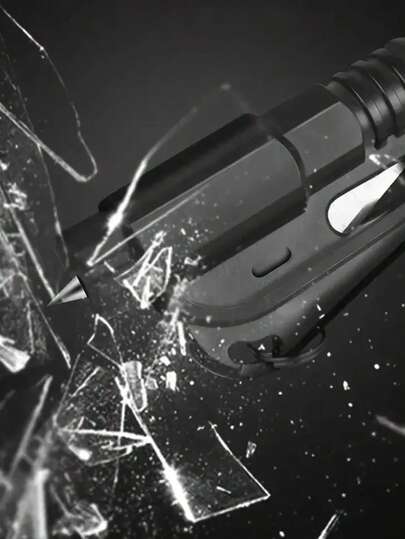 2pcs 3-In-1 Car Safety Hammer, Emergency Escape Buckle, Mini Multifunctional Window Breaking Rescue Hammer, One-Second Seatbelt Cutter, Car Emergency Tool. Color Random.