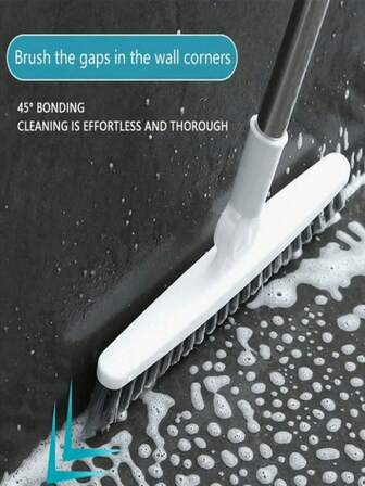 1 Set Bathroom Floor Brush, Rotating Scrub Brush, Hard Bristle Brush, Bathtub And Tile Cleaning Brush, Floor Cleaning Brush, Suitable For Kitchen, Dining Room, Bedroom, Living Room Cleaning