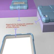 1pc, Suitable For Galaxy Tab A9+/A9 Plus 11 Inch 2024 Model (X210/X216/X218), Shock Resistant And Strong High Impact Protective Cover, Light Purple+Beige