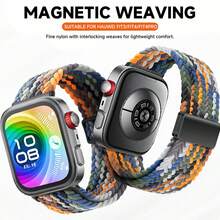 Correa de reloj magnética de nailon trenzado de un solo bucle compatible con Huawei Watch Fit 4/4 Pro, correa de reloj de silicona compatible con Huawei Watch Fit 3, pulsera compatible con Huawei Watch Fit 3 - Fit3/4/4Pro - Ver 3