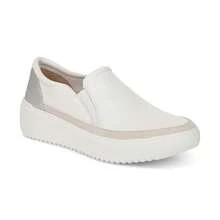 Vionic Women's Kearny Platform Slip On Sneakers - Shoes For Woman - Women's Black Shoes - Women's White Shoes - Fashionable Flats - Da trắng - Xem 1