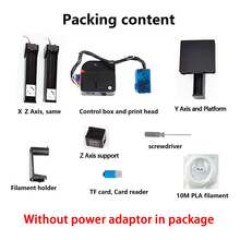 EasyThreed 迷你 3D 打印机 K10，趣味打印尺寸 100x100x100mm，兼容 PLA 或 TPU 1.75mm 耗材 - 黑色 - 查看 8