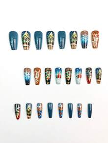 Paznokcie świąteczne, śliczne paznokcie, Święty Mikołaj, choinka, jesienne paznokcie prasowane